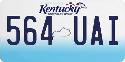 KY license plate 564UAI