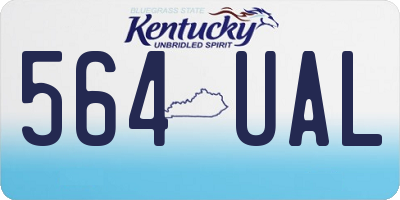 KY license plate 564UAL