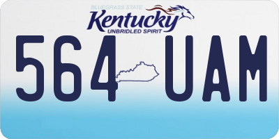 KY license plate 564UAM