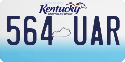 KY license plate 564UAR