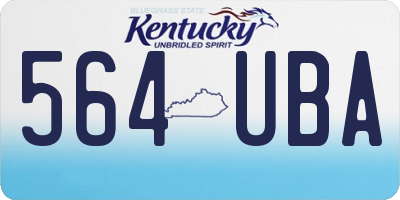 KY license plate 564UBA