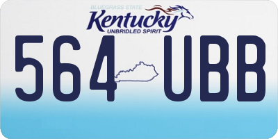 KY license plate 564UBB