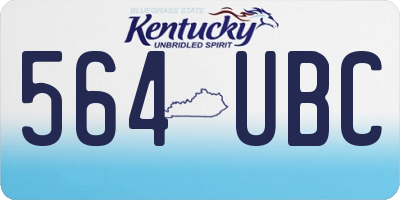 KY license plate 564UBC