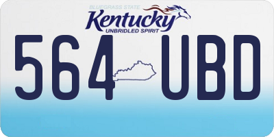 KY license plate 564UBD