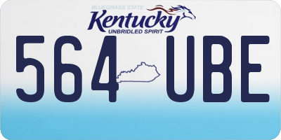 KY license plate 564UBE