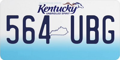 KY license plate 564UBG