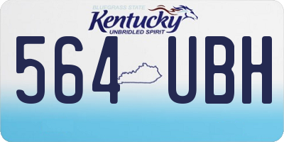 KY license plate 564UBH