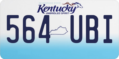 KY license plate 564UBI