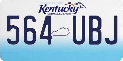 KY license plate 564UBJ