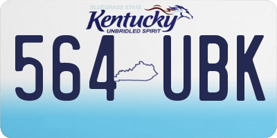 KY license plate 564UBK