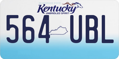 KY license plate 564UBL
