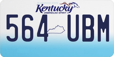 KY license plate 564UBM