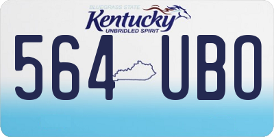 KY license plate 564UBO