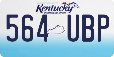 KY license plate 564UBP