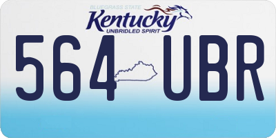 KY license plate 564UBR