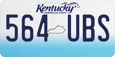 KY license plate 564UBS