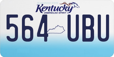 KY license plate 564UBU
