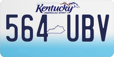 KY license plate 564UBV