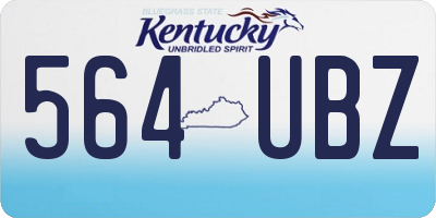 KY license plate 564UBZ