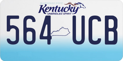 KY license plate 564UCB