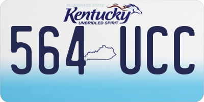 KY license plate 564UCC