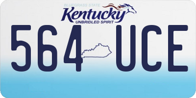 KY license plate 564UCE