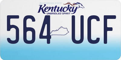 KY license plate 564UCF