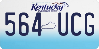 KY license plate 564UCG