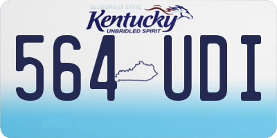 KY license plate 564UDI
