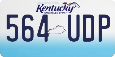 KY license plate 564UDP