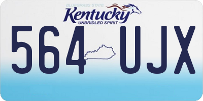 KY license plate 564UJX