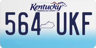 KY license plate 564UKF