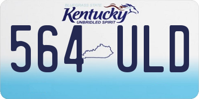 KY license plate 564ULD