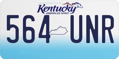KY license plate 564UNR