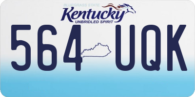 KY license plate 564UQK