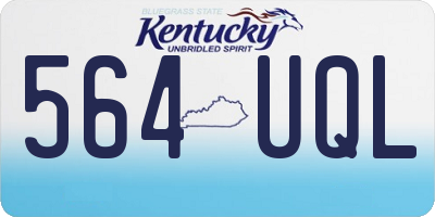KY license plate 564UQL