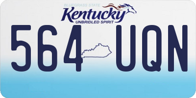 KY license plate 564UQN