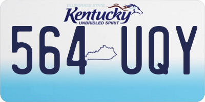 KY license plate 564UQY