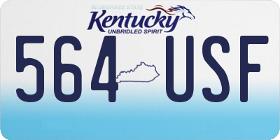 KY license plate 564USF