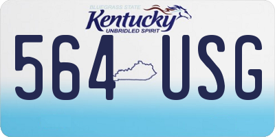 KY license plate 564USG
