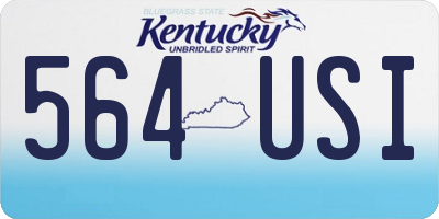 KY license plate 564USI