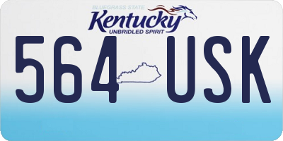 KY license plate 564USK