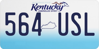 KY license plate 564USL