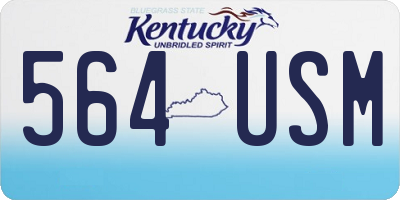 KY license plate 564USM