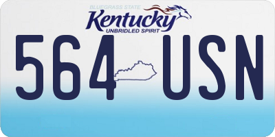 KY license plate 564USN