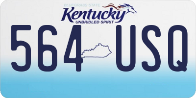 KY license plate 564USQ