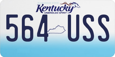 KY license plate 564USS