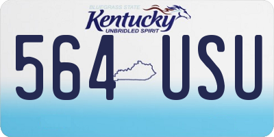 KY license plate 564USU