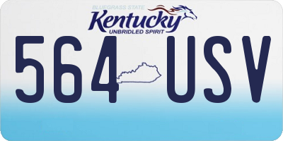 KY license plate 564USV
