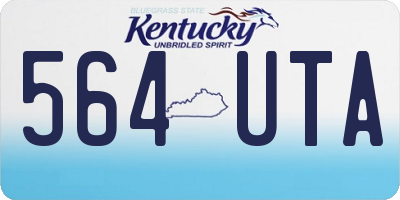 KY license plate 564UTA